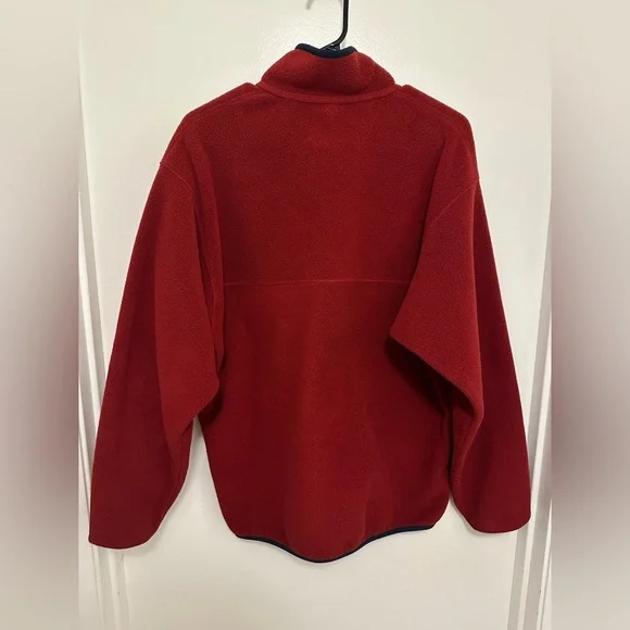 Patagonia Synchilla Snap-T Pullover Red & Navy Fleece Medium (M) - Picture 2 of 6